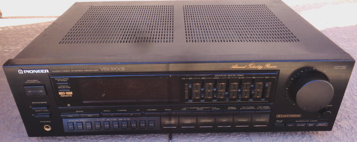 1990 PIONEER VSX-3700S STEREO RECEIVER MADE IN JAPAN TESTED
