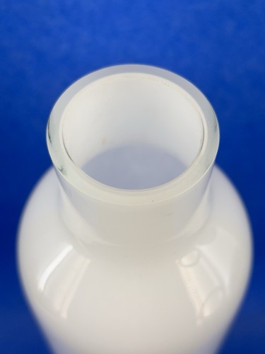 Torre Tagus White Modernist Cased Glass Bottle Vase Tall 16” Contemporary - Picture 6 of 9