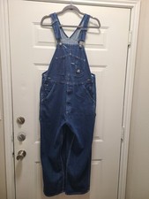Berne Mens Denim Bib Overalls 36x30 Workwear Outdoor