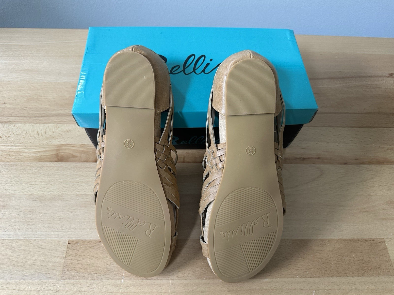 Bellini Women's Native Huarache Sandals Light Biege Tan Size 9 New image 5