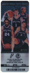VICTOR WEMBANYAMA ROOKIE NBA DEBUT SEASON TICKET SPURS VS MAVERICKS 10/25/2023