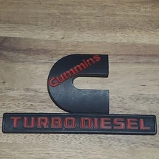 DODGE RAM TURBO DIESEL CUMMINS Side Fender Door Emblem Logo Badge - OEM Genuine