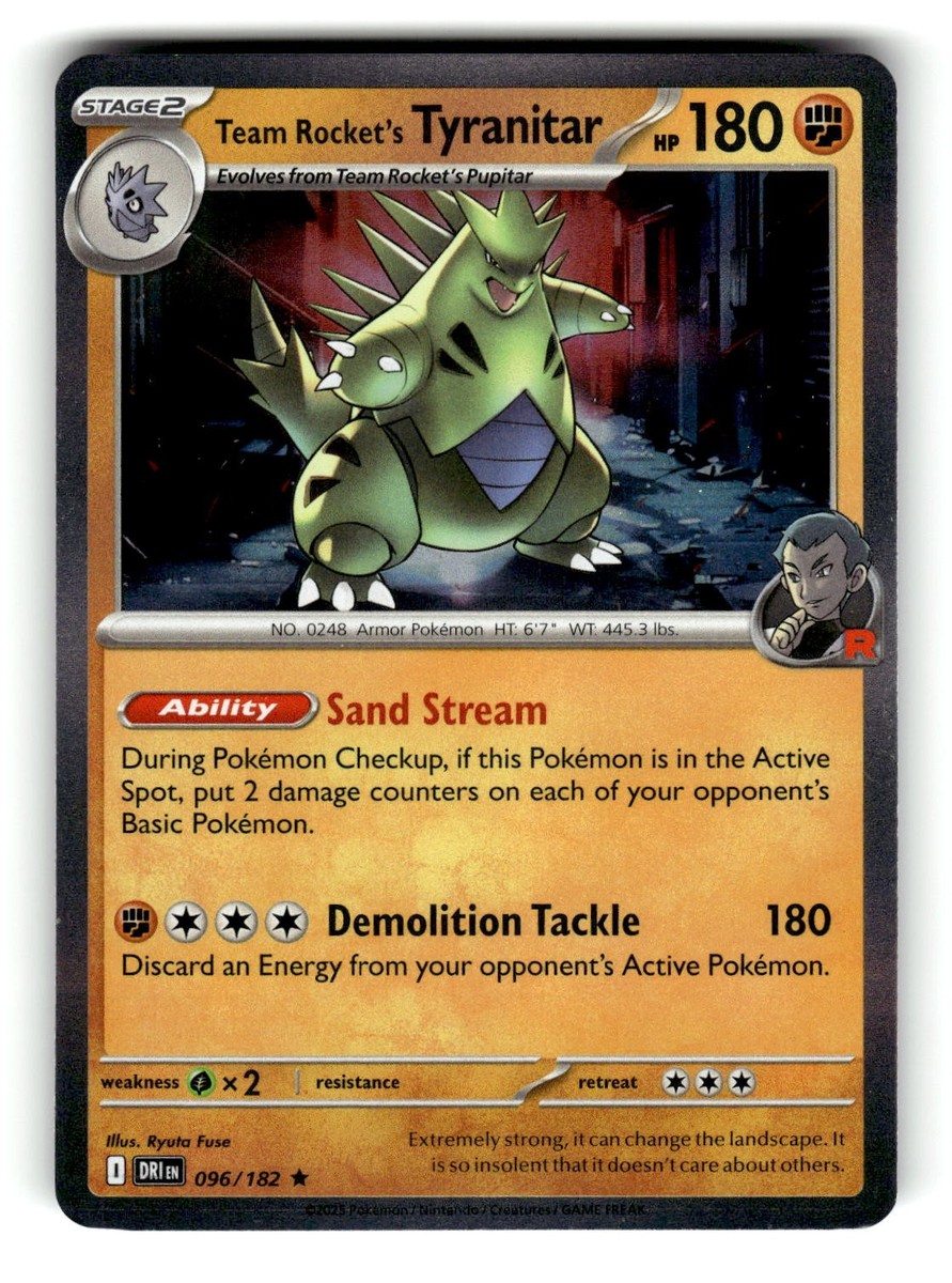 Team Rocket's Tyranitar Holo SV10: Destined Rivals 096/182 NM | eBay