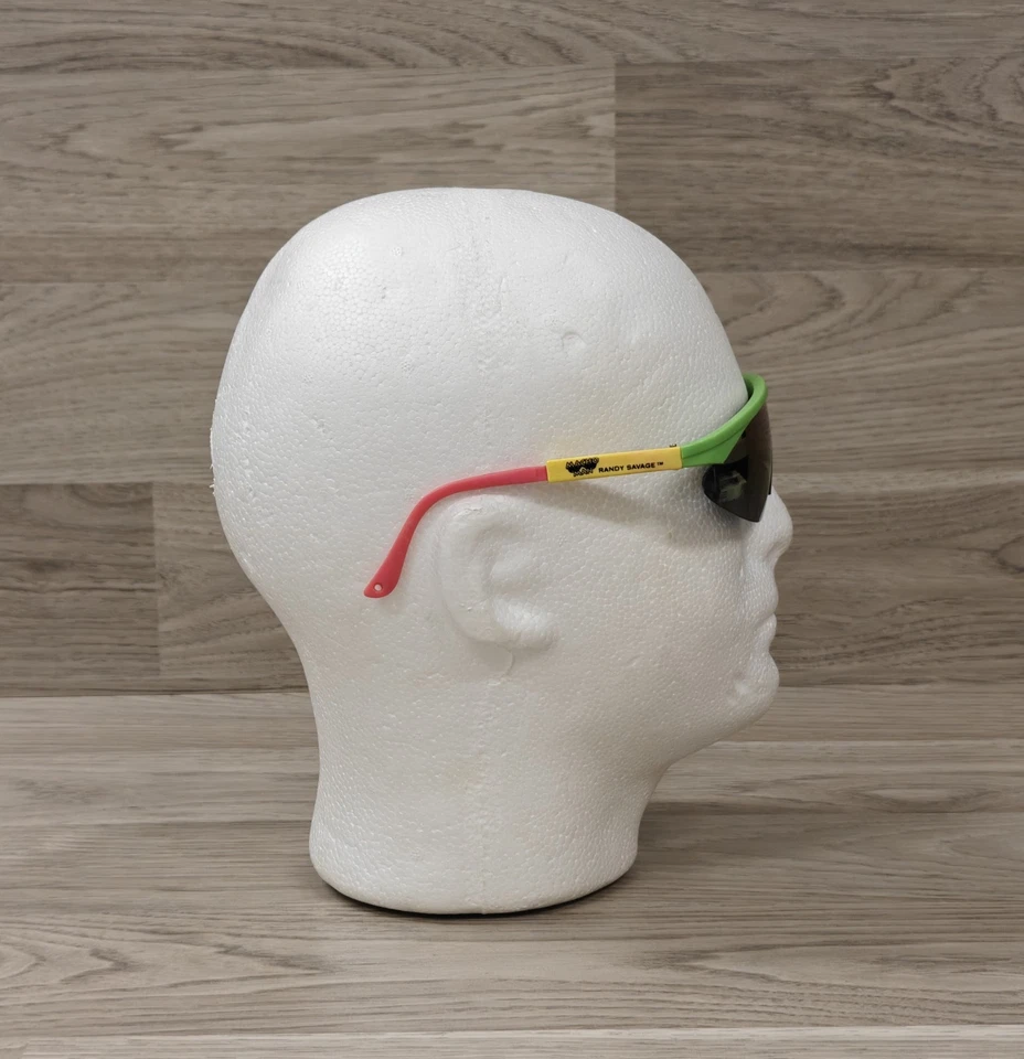 LEER🔻Gafas de sol vintage 1992 Macho Man Randy Savage Rainbow Wrestling WWF RARAS Foto 4 de 4