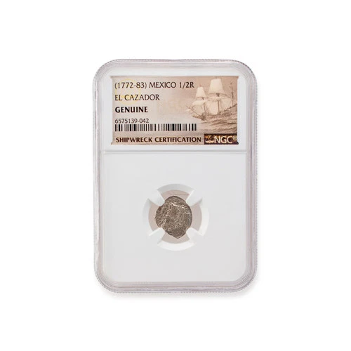 1772-83 NGC Genuine Silver 1/2R Mexico El Cazador Coin