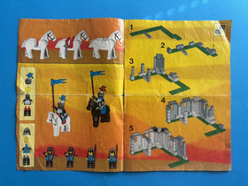 Lego CASTLE 6074 Black Falcon's Fortress Instruction Manual ONLY Black Knights