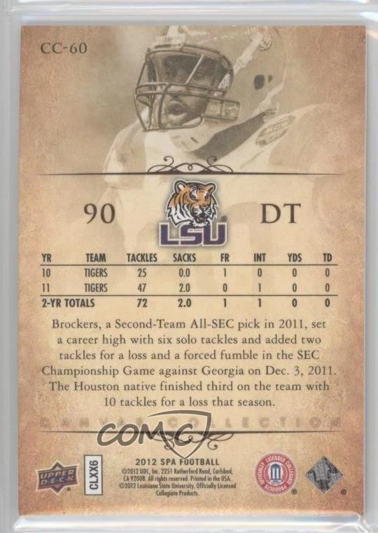 2012 SP Authentic Canvas Collection Michael Brockers #CC-60 Rookie RC - Image 2 of 2