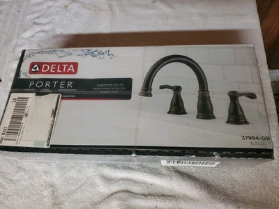#ad Delta Porter 37984 OB 2 Handle Roman Tub Faucet Oil Rubbed Bronze $399.99