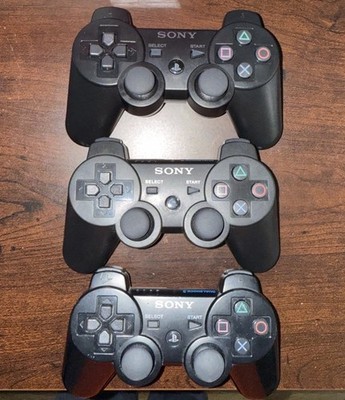 3 PlayStation 3 (PS3) Controllers (DEFECTIVE)