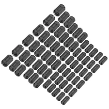 66Pcs 5Size Clip-on Ferrite Ring Core Noise Filter Cable Clip EMI RFI Black