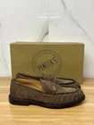 Pawelk’s Suede Cocoa Leather Loafer Hand Made In Italy Men 44