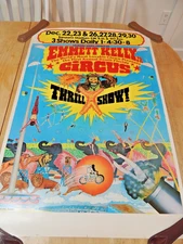 Vintage Emmett Kelly Jr "First Annual South Florida Circus & Thrill Show" Poster