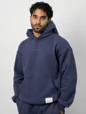 Comfrt Unisex Affirmation Hoodie In Midnight Blue Size M New