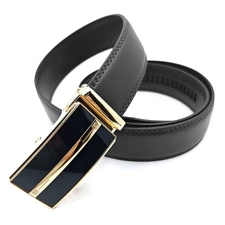 Microfiber Leather Mens Ratchet Belt Belts For Men Adjustable Automatic Buckle
