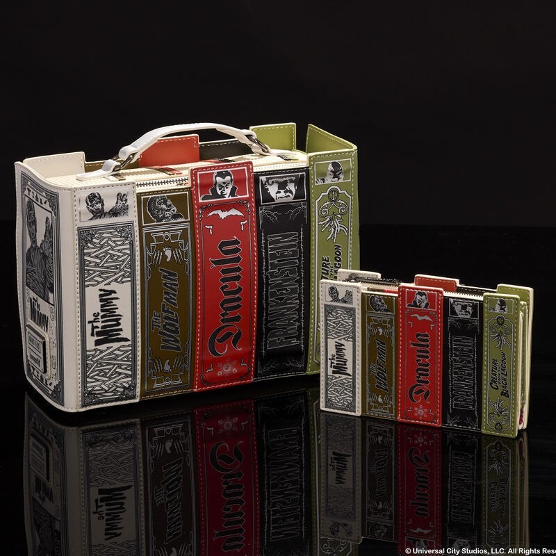 Loungefly Universal Monsters Books Collection GITD Crossbody