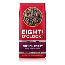 Eight O'Clock Coffee French Roast Whole Bean Coffee, Dark Roast, 32 Ounce (Pack 