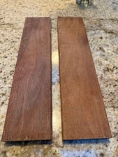 2 Pcs, Brazilian Teak Wood Stock 15". x 3.5" x 1"  Woodturning Blank