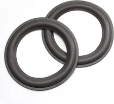 2Pcs 6.5Inch Foam Speaker Edge Subwoofer Surround Rings Edge Replacement Kit for