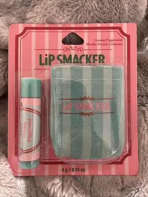 Lip Smacker Creamy Peppermint Holiday Lip Balm Mini Tote Keychain 0.14 oz