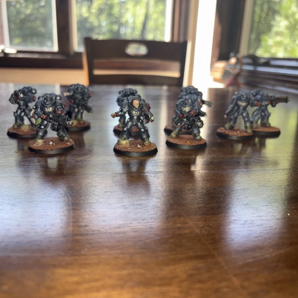 10x Pro Painted Based And Sealed Warhammer 40k Crimson Fists Heavy Intercessors - Image 2 of 4