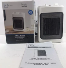 Mainstays 1500W Ceramic Fan-Forced Electric Space Heater White Open Box
