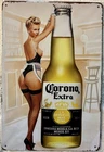 TIN SIGN 8x12 Corona Beer Pretty Sexy Blonde Girl Bottle Beverage Drink DD5