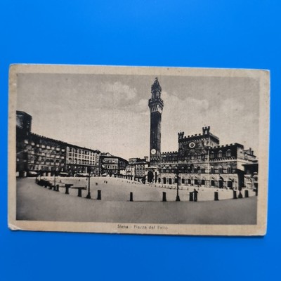 SIENA PIAZZA DEL PALIO OLD - SMALL SIZE POSTCARD WITHOUT STAMP