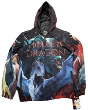 NEW Game of Thrones House of Dragon Members Only HBO Windbreaker Jacket Medium