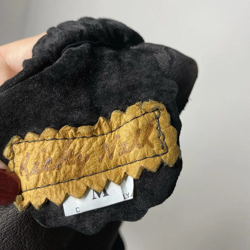 Minifalda negra boho occidental Ricky Nell para mujer mediana retazos de gamuza Foto 4 de 4