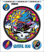 Sticker 5 Pack - Grateful Dead Steal Your Face 60s Rock Music Band Decal 12107