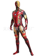 Iron Man Adult/Kids Cosplay Costume Jumpsuit Halloween Bodysuit Men Suit Movie
