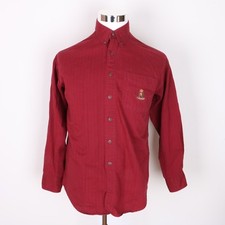 Chaps Ralph Lauren Red Casual Dress Shirt Mens M Long Sleeve