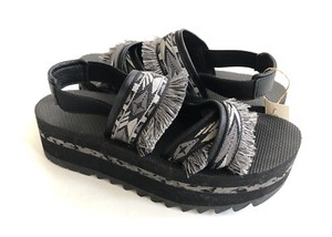 TEVA FLATFORM CERES DOUBLE DIAMOND BLACK PLATFORM SANDALS US 7 / EU 38 / UK 5 | eBay