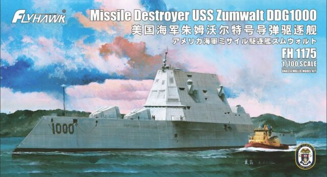 Flyhawk FH1175 1/700 Missile Destroyer USS Zumwalt DDG1000 for