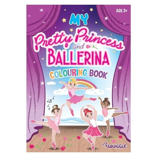 My Pretty Princess & Ballerina Colouring Book - Therapy Colour Kids Activity - Image 3