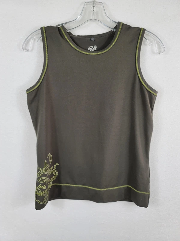 lole sleeveless quick-dry yellow design tank-top
