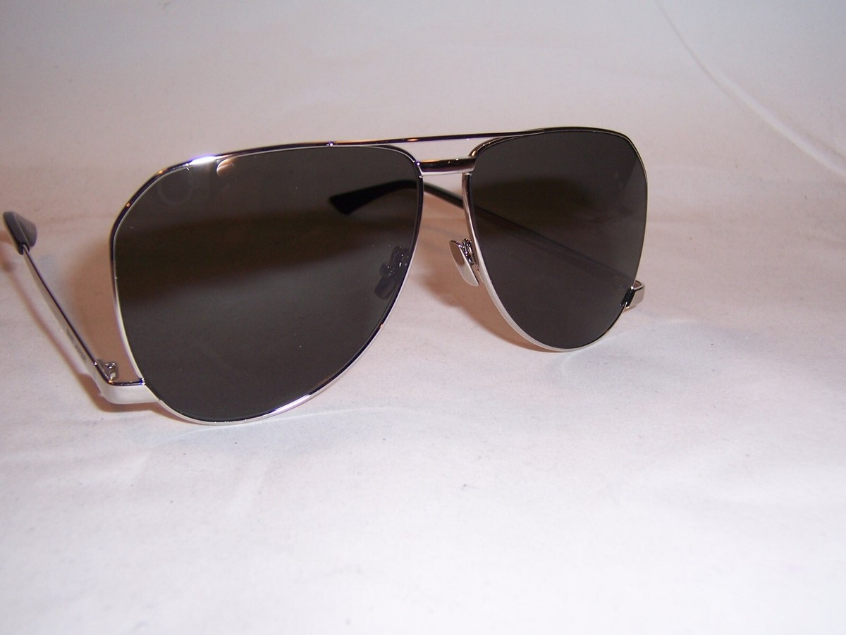 NEW SAINT LAURENT SUNGLASSES SL690 DUST 002 SILVER/GREY 61MM