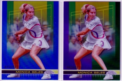 2024 Topps Chrome Monica Seles LOT - Blue Refractors /250 + Purple Green /150