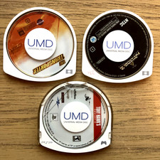 Set of 3 PSP Playstation UMD Movies/Etc Transporter Nat. Treas Tony Hawk's