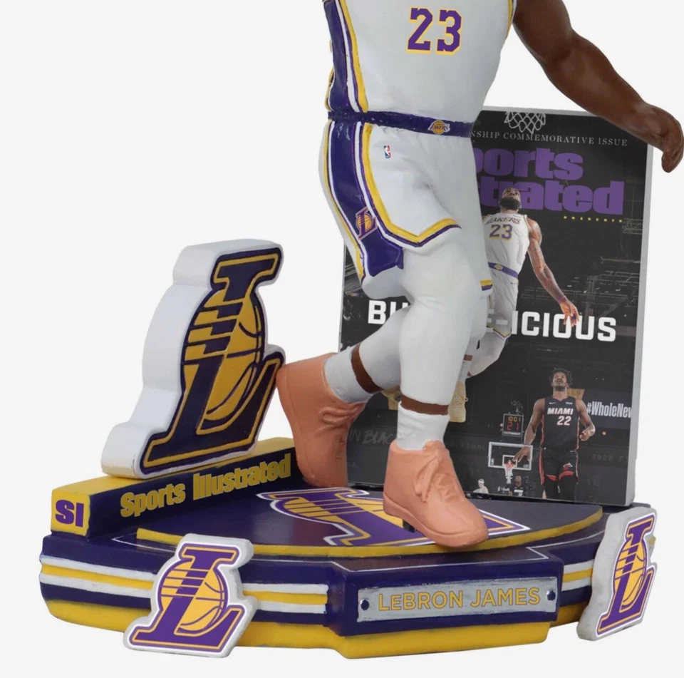 Lebron James LA Lakers Bubbleious Deportes Ilustrados Cubierta Bobblehead FOCO NUEVO Foto 4 de 4