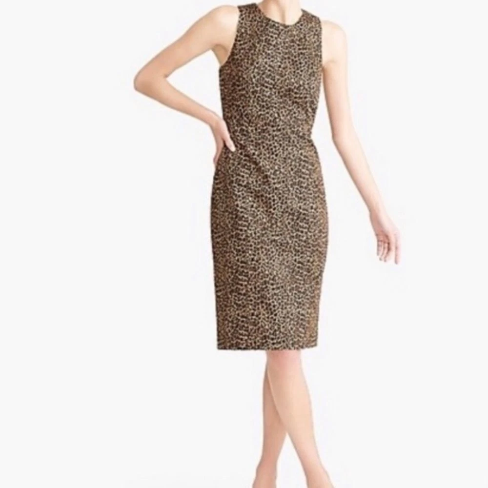 J Crew Leopard Print Sleeveless Sheath Dress| Size 6 | eBay