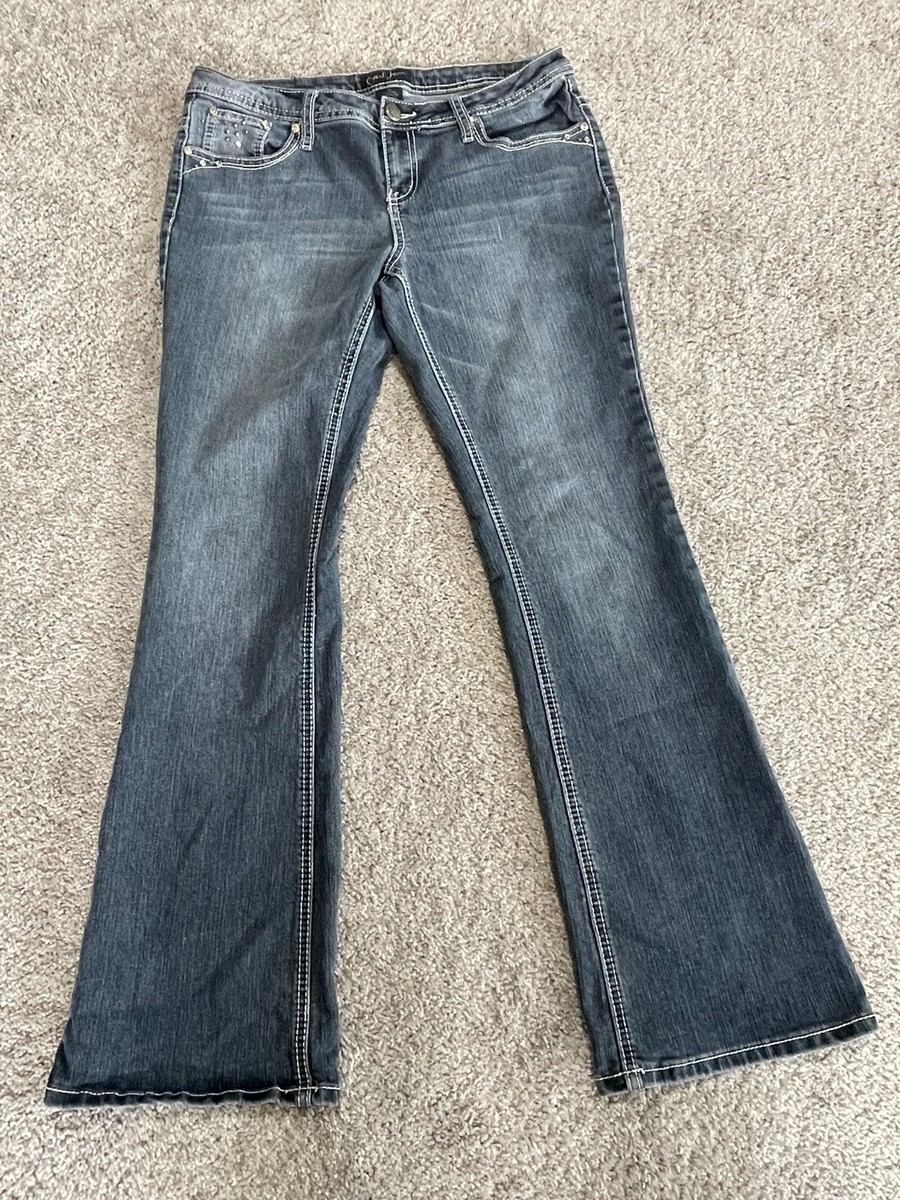 Earl Jean レディース
ブラウン レザー ライダースジャケット Earl Jean Women's Slim Boot Bling Flap Pocket Jeans Size 14P
