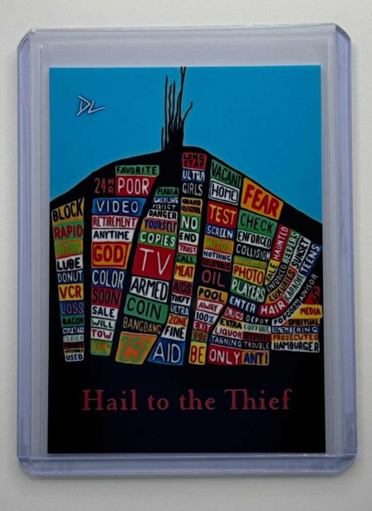 Radiohead Limited Edition Artist Signed “Hail To The Thief” Trading Card 2/10