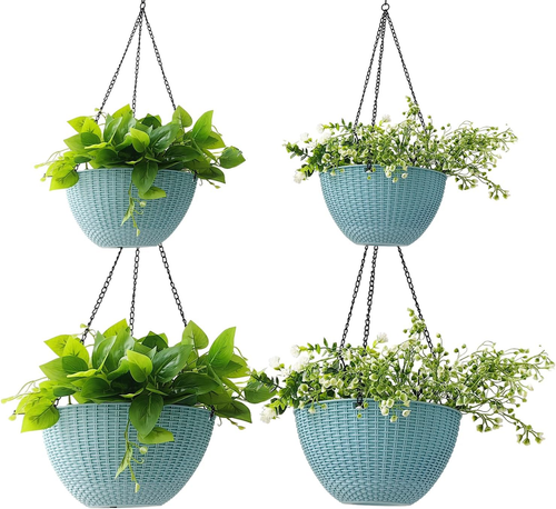 Hanging Planters for Indoor Plants 8/10 Inch, 4 Packs Plant Hanger Outdoor with