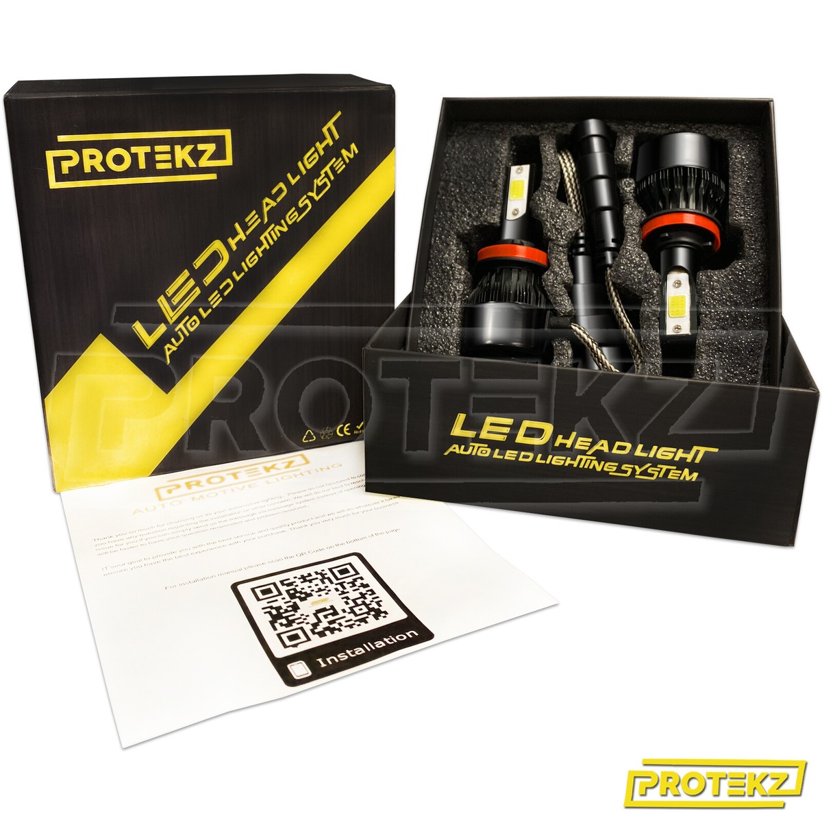 【動作良好】Hughes & Kettner Q5 410 PRO 900W LED Light Kit Protekz Bulb 100W 30000LM 9005 for Infiniti
