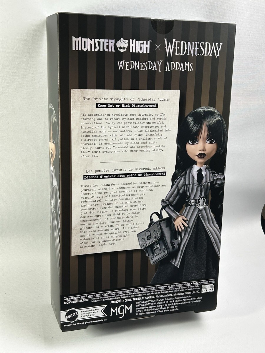 Monster High X Wednesday Addams Doll w/ Accessories Nevermore