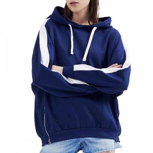 IRO JEANS Bright Blue White Stripe *KINDIA* Hoodie Sweatshirt M UK10-14 £350 - Picture 7 of 8