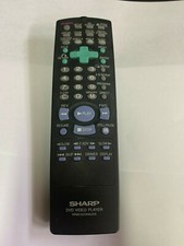 genuine Sharp DVD Video Player VCR Remote Control Black Model RRMCG1249AJSA