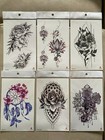 6 X Flower Temporary Tattoos Body Arm Tattoo Sticker Half Sleeve Fake Waterproof — photo 1