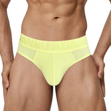 ADANNU Men's Sexy Comfy Breathable Briefs Pouch Low Waist Underwear 3 Color
